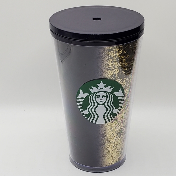 *RARE* black rose gold glitter 16 ocolor-changing reusableunce grande tumbler